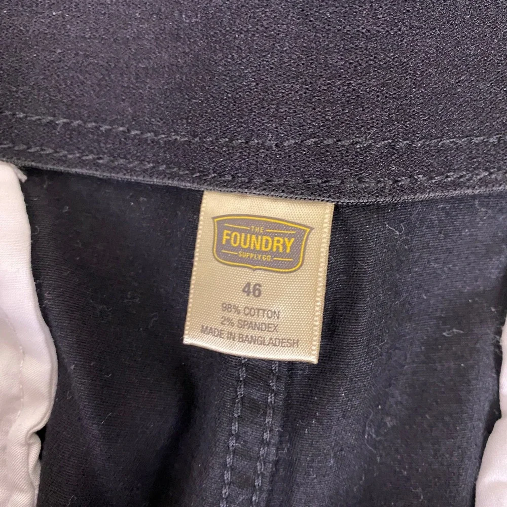 The Foundry Supply Co Shorts Men's Size 46 Black Comfort‎ Stretch Flat Front NWT